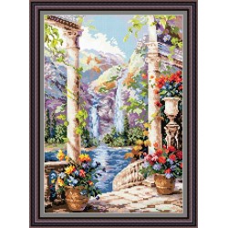 Рисунок - схема на ткани - "На острове мечты"