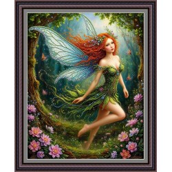 Рисунок - схема на ткани  - "Фея" 