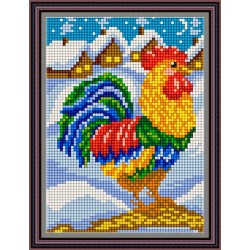 Рисунок - схема на ткани - "Петух"