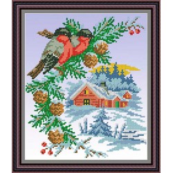 Рисунок - схема на ткани - "Морозное утро"
